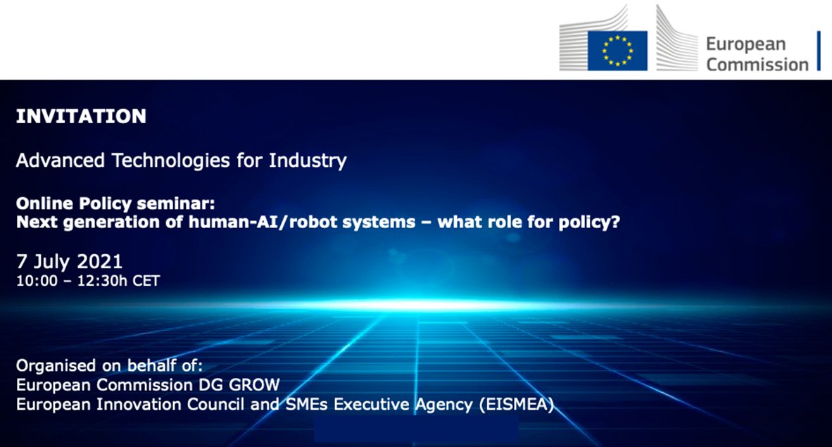 ATI policy seminar on ‘Next generation of human-AI/robot systems – what role for policy?